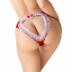 Червоні жіночі трусики Art of Sex - Love, розмір 2XL, вид збоку, демонстрація посадки