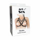 Шкіряна текстура портупеї Art of Sex Demia harness, якісна фурнітура