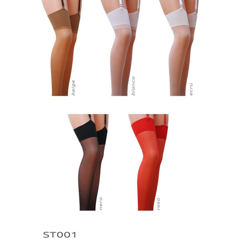 Бордові панчохи Passion ST001 1/2, вид збоку, показує форму та посадку