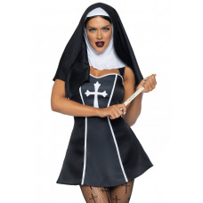 Сукня черниці Leg Avenue Naughty Nun L з головним убором