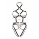 Упаковка портупеї Leg Avenue Heart ring harness teddy L, Black: стильна коробка від бренду