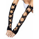 Мітенки Leg Avenue Butterfly applique arm warmers Black, вид збоку, показує текстуру тканини