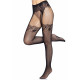 Упаковка колготок Leg Avenue Fishnet tights with back seam, чорного кольору