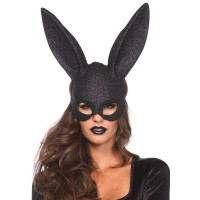 Маска для лица Leg Avenue Glitter masquerade rabbit mask Black