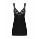 Сорочка бебі-дол Obsessive Donna Dream XS/S Black з мереживом, вид збоку
