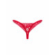Стринги мереживні Obsessive Lacelove XS/S Red - вид ззаду, спокусливий крій