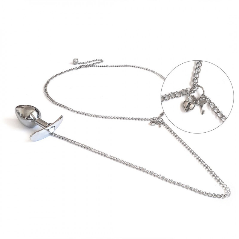 Металева анальна пробка Art of Sex - Long Wear М, крупний план, розкриває вишукану текстуру матеріалу