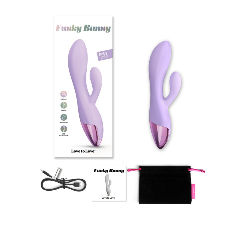 Деталі вібратора-кролика Love To Love FUNKY BUNNY VIVA MAUVE - вушка та керування