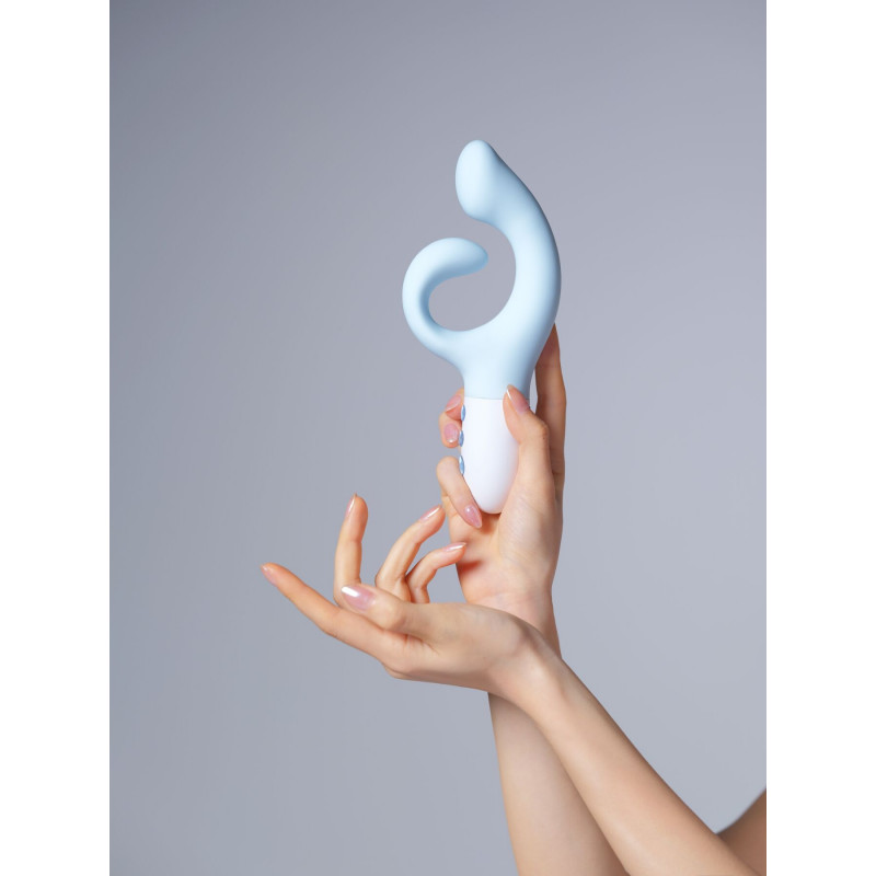 Вібратор-кролик KISSTOY Big G Blue, розмір та ергономіка, зручне використання