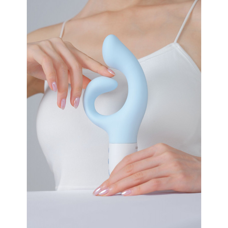 Вібратор-кролик KISSTOY Big G Blue, блакитний колір, сучасний вигляд