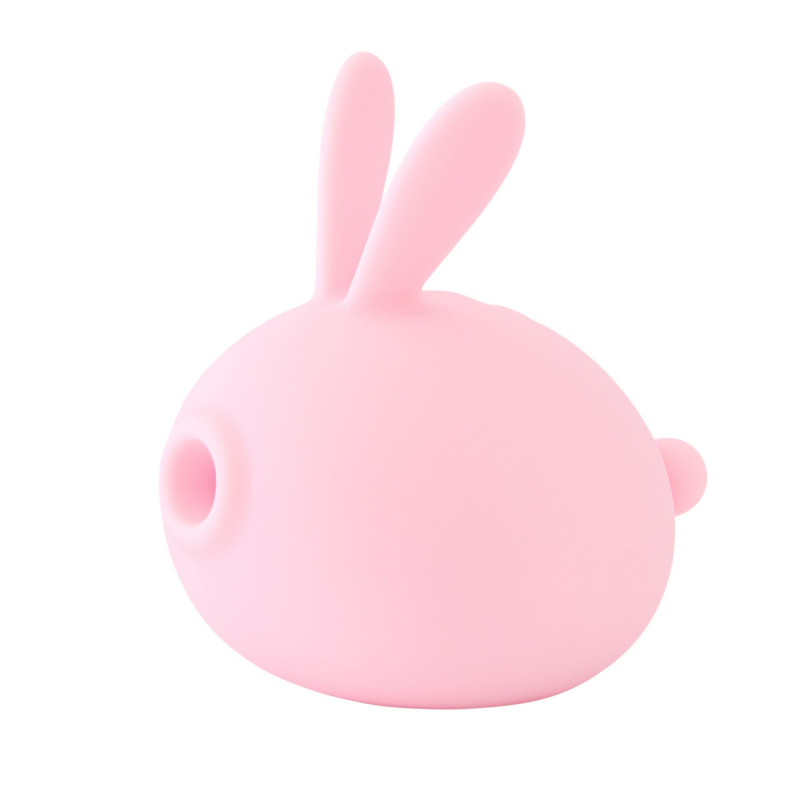 Вакуумний кліторальний вібратор KISSTOY Too Simple Pink, детальний вигляд збоку, силіконовий наконечник