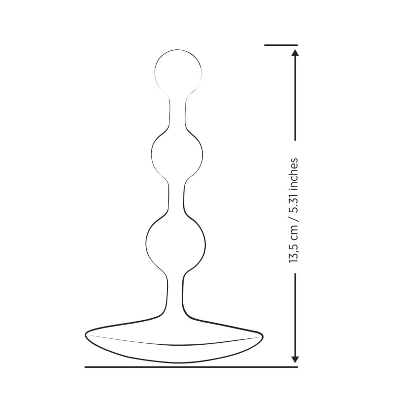 Текстура силікону анального намиста Romp Amp Dark Purple