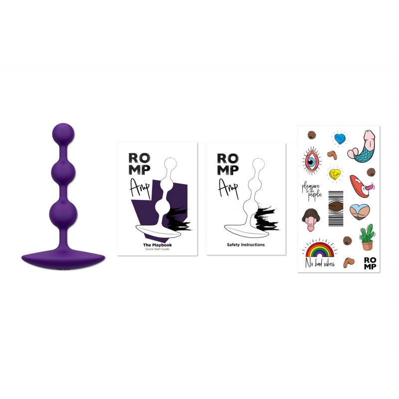 Анальне намисто Romp Amp Dark Purple, деталі кріплення