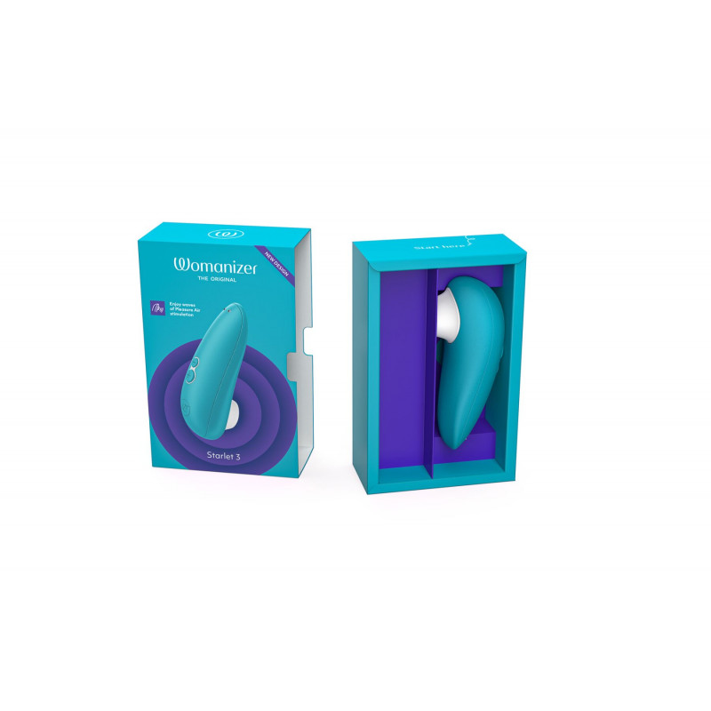 Womanizer Starlet 3 TURQUOISE - вакуумний кліторальний стимулятор, демонстрація текстури силіконового наконечника