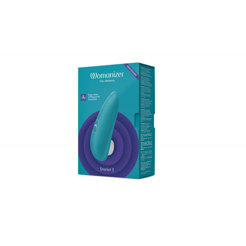 Womanizer Starlet 3 TURQUOISE - вакуумний кліторальний стимулятор, комплектація з кабелем для зарядки
