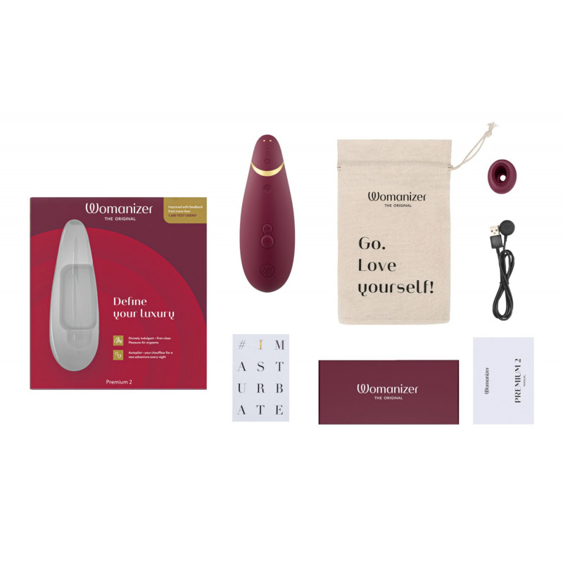 Womanizer Premium 2 Bordeaux: демонстрація роботи функції Smart Silence, автоматичне вимкнення при натисканні