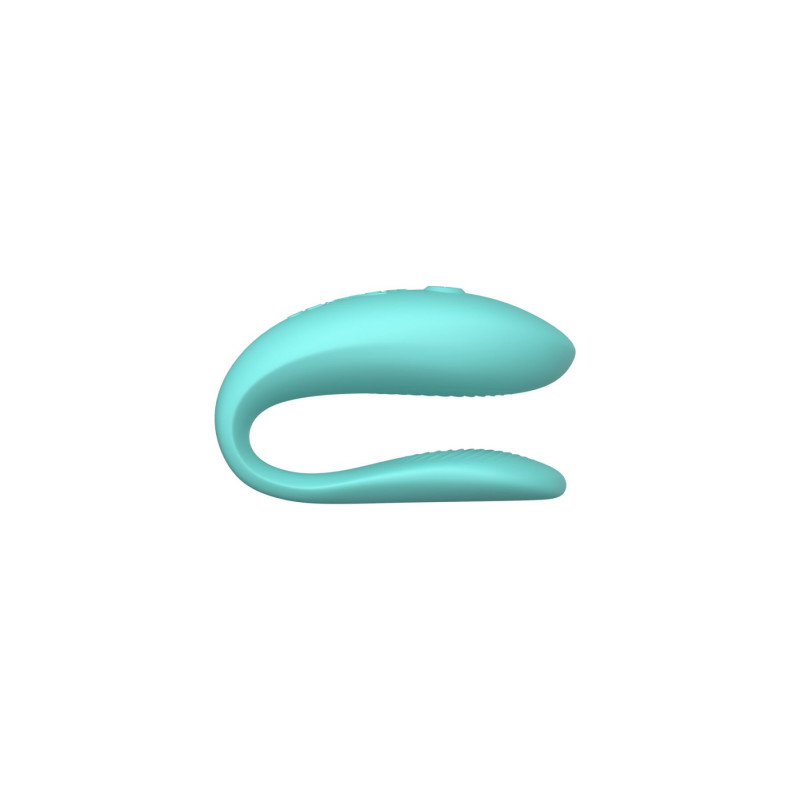 We-Vibe Sync Lite Aqua - вигляд збоку, демонстрація вигину та ергономіки
