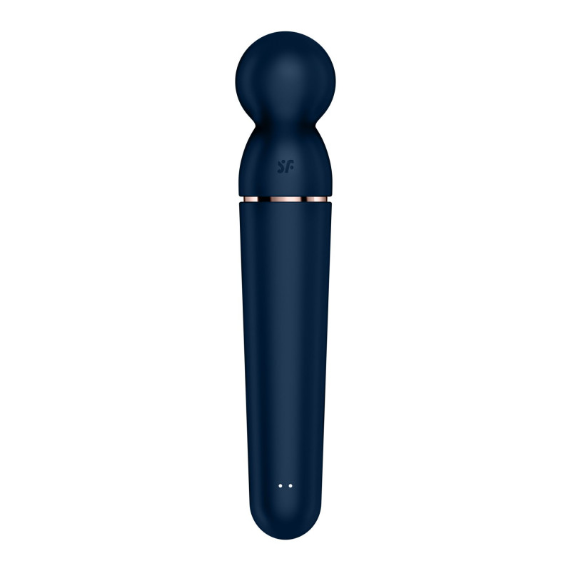 Вібромасажер Satisfyer Planet Wand-er Blue/Rosegold, крупним планом, демонструє текстуру силіконового покриття