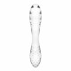 Детальний вигляд текстури двостороннього скляного дилдо Satisfyer Dazzling Crystal Transparent
