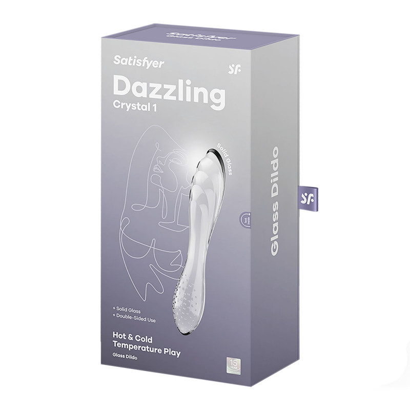 Satisfyer Dazzling Crystal Transparent - демонстрація двостороннього використання