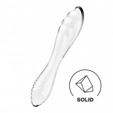 Двосторонній скляний дилдо Satisfyer Dazzling Crystal Transparent — Keks-Hub