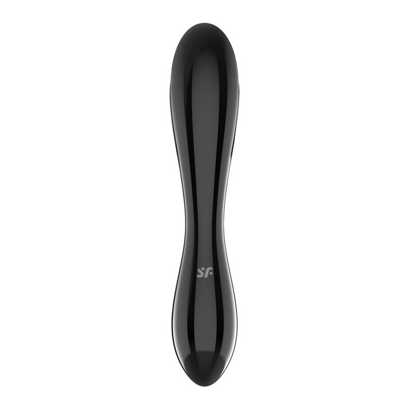 Текстура гладкого скляного дилдо Satisfyer Dazzling Crystal 1 Black – приємна на дотик