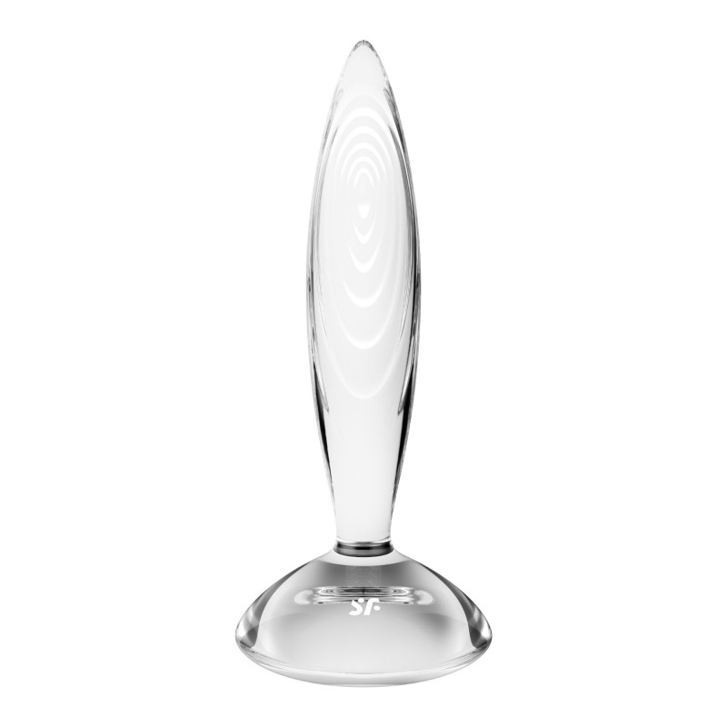 Satisfyer Sparkling Crystal: вид збоку, гладка текстура скла
