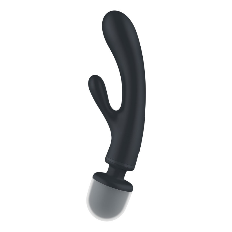 Satisfyer Triple Lover Grey - вигляд збоку, деталі дизайну
