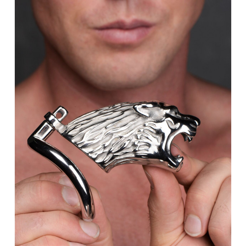 Клітка для пеніса Master Series Tiger King Cock Cage: загальний вигляд з аксесуарами