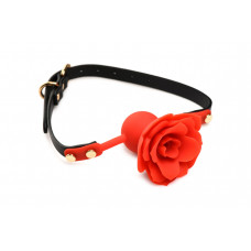 Кляп силіконовий Master Series Blossom Rose Gag Червоний
