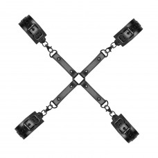 Хрестовина для бондажу Bedroom Fantasies Hogtie з наручниками та поножами — Keks-Hub