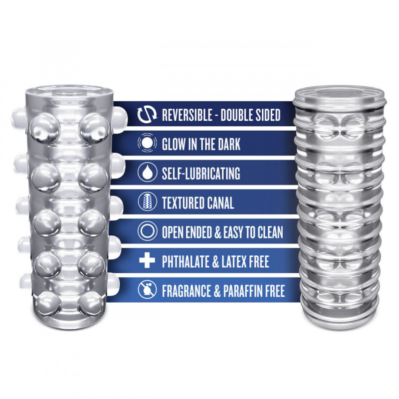 Мастурбатор Blush Rize Swich, детальний вигляд збоку, прозорий