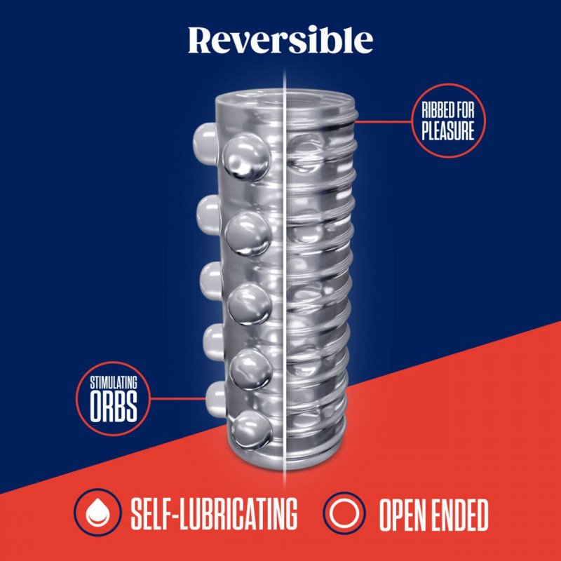 Прозорий мастурбатор Blush Rize Swich, що світиться в темряві, в упаковці