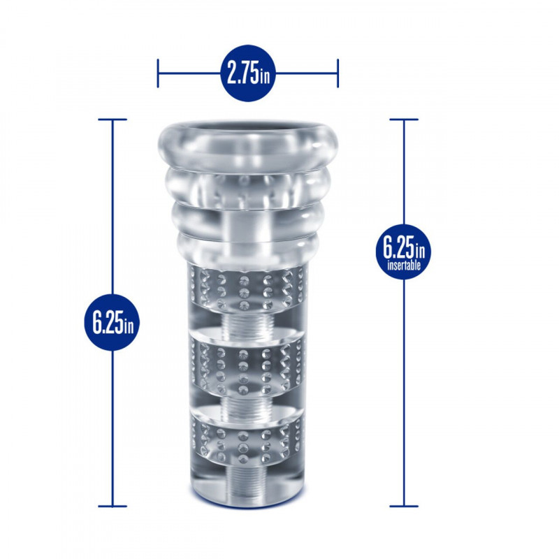 Детальний вид внутрішньої текстури мастурбатора Blush Rize – Luz Clear