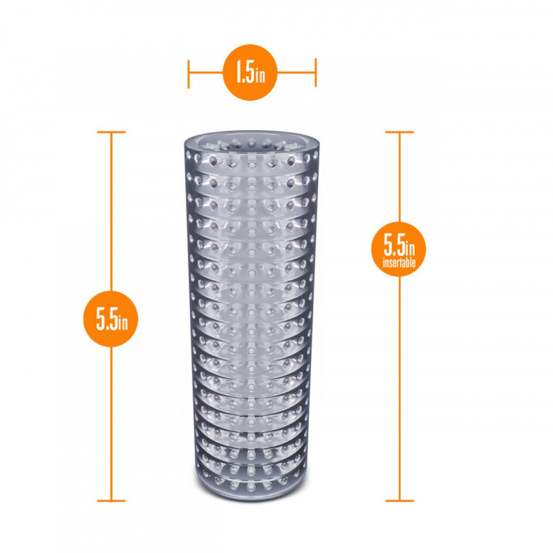 Мастурбатор Blush Rize Strokez Clear: демонстрація прозорості матеріалу