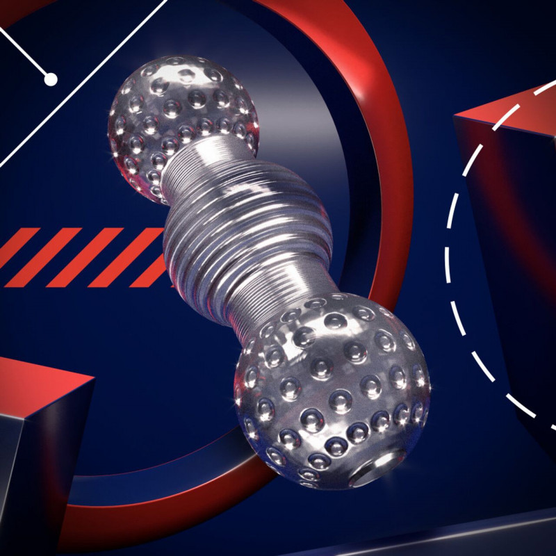 Мастурбатор Blush Rize Feelz Clear: вакуумний ефект, вид збоку, прозорий