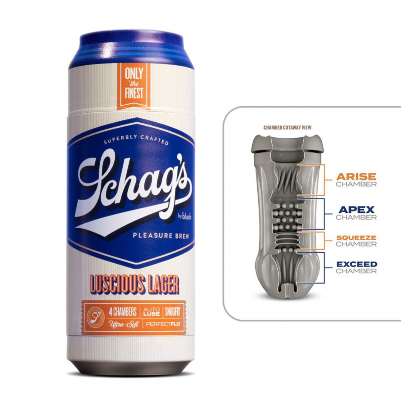 Мастурбатор Blush Schags Luscious Lager Frosted, вид збоку, деталі текстури