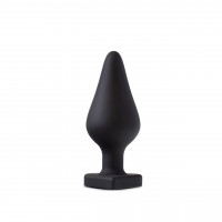 Анальная пробка Blush Temptasia Fuck Me Black, сердцевидное основание