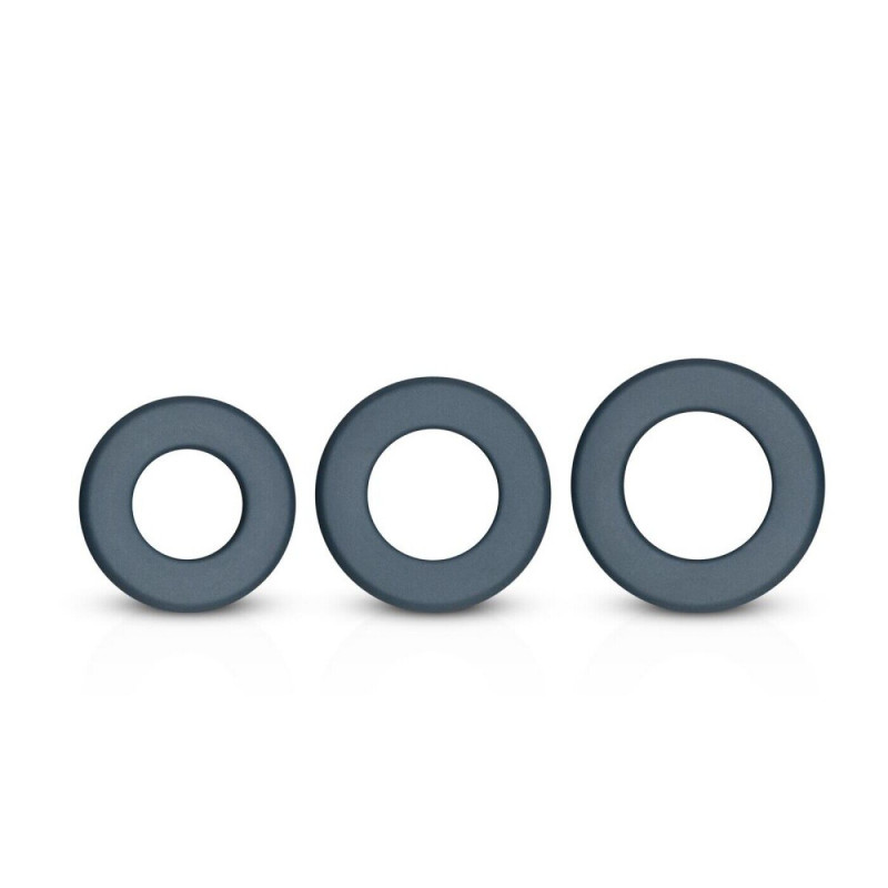 Упаковка набору ерекційних кілець Boners 3-Piece Hefty Set: стильний дизайн та інформація про продукт