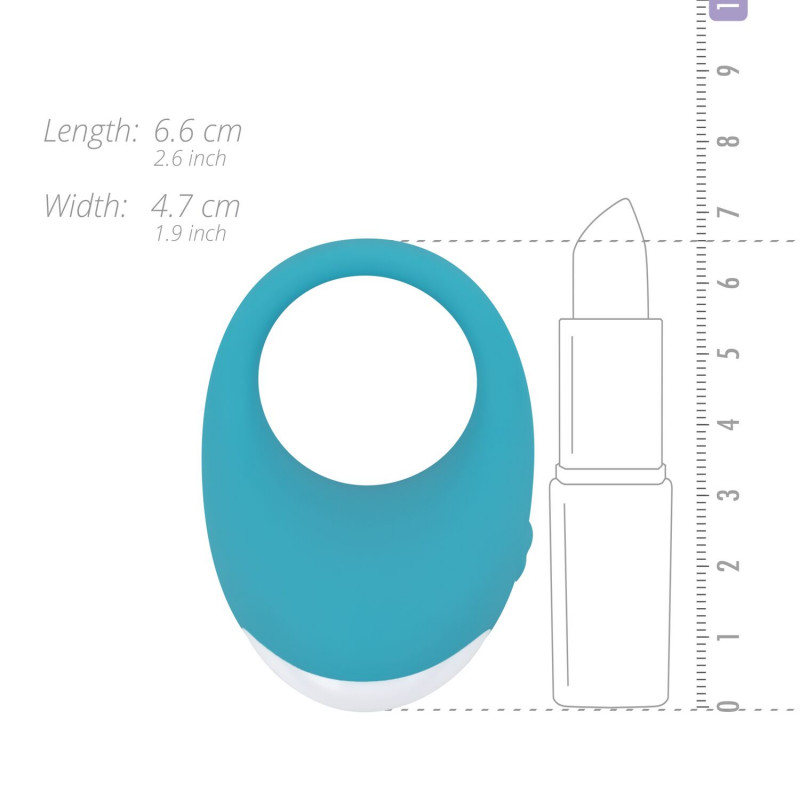 Эрекционное кольцо Cala Azul Jose Vibrating Cockring с разных углов