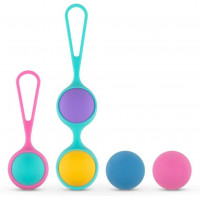 Набір вагінальних кульок PMV20 Vita, маса 40, 50, 60 г, два тримачі