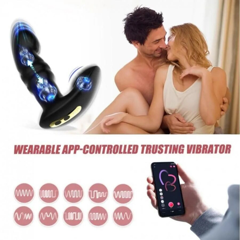 Смарт вібратор Fun Town Jive Black - демонстрація роботи пульсації