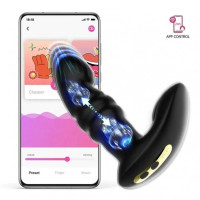 Вибратор-пульсатор смарт Fun Town Jive Black с имитацией фрикций