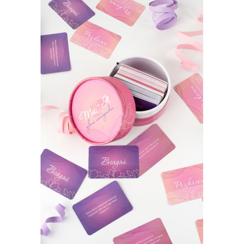 Еротична гра Ти + Я: Дівочі посиденьки (UA) FunGamesShop – упаковка товару з боку