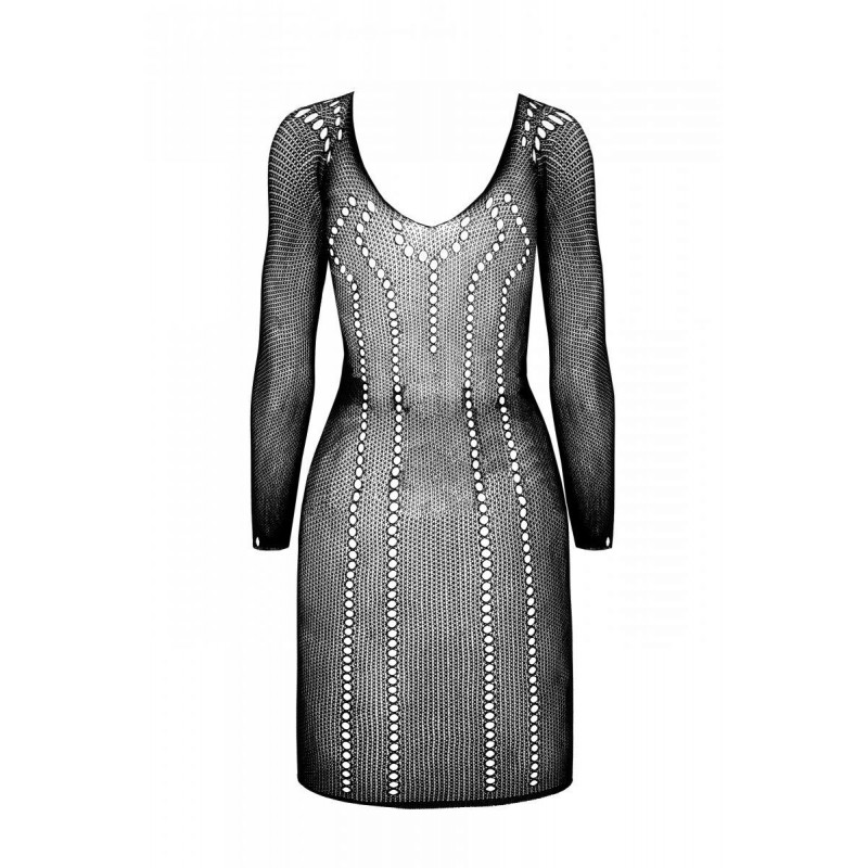 Рукави-мітенки чорної мінісукні Passion BS101 One Size - стильний акцент