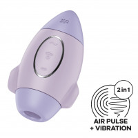 Вакуумний вібратор Satisfyer Mission Control Violet, 2 незалежні мотори