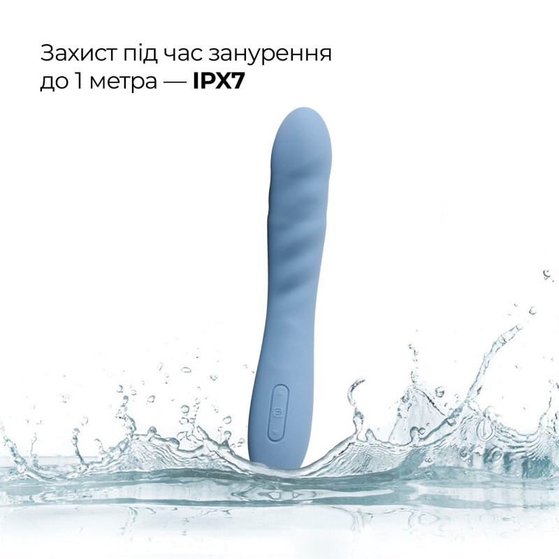 Смарт-вібратор Svakom Ava Neo Cornflower Blue: у руці, розмір та зручність тримання