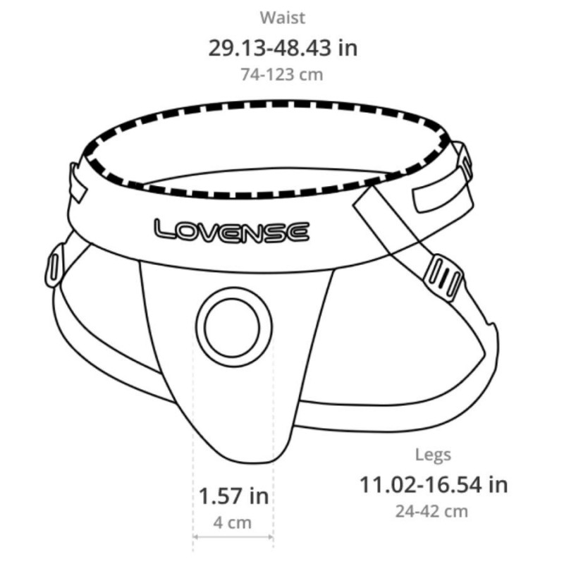 Упаковка брендових трусиків для страпона Lovense Strapless Harness - чорні, універсальні