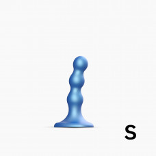 Насадка для страпона Strap-On-Me Dildo Plug Balls Blue Metallic S — Keks-Hub