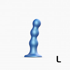 Насадка для страпона Strap-On-Me Dildo Plug Balls Blue Metallic L — Keks-Hub